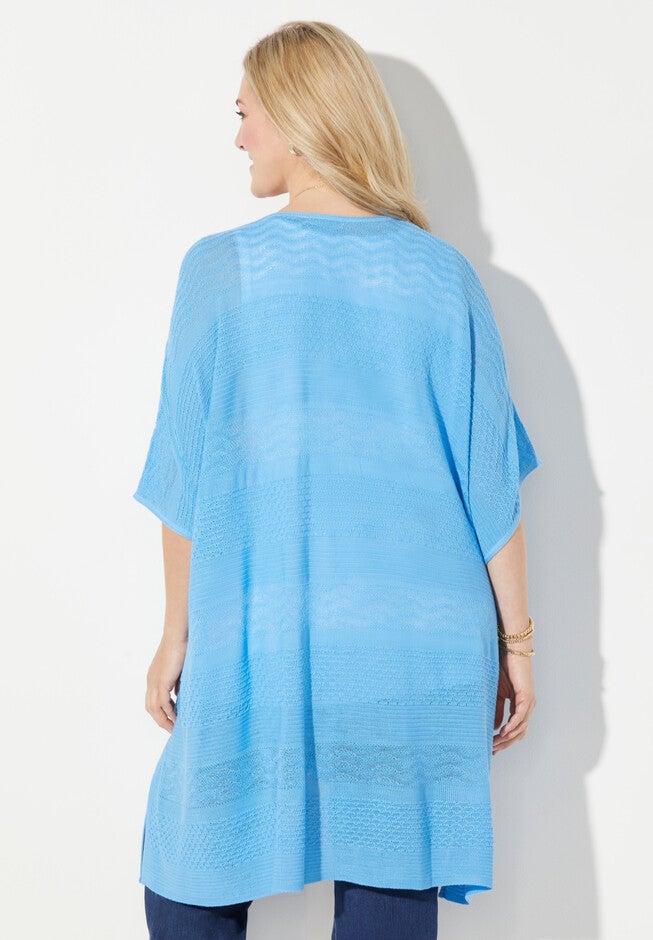 Stripe Mesh Cardigan, , on-hover image number null
