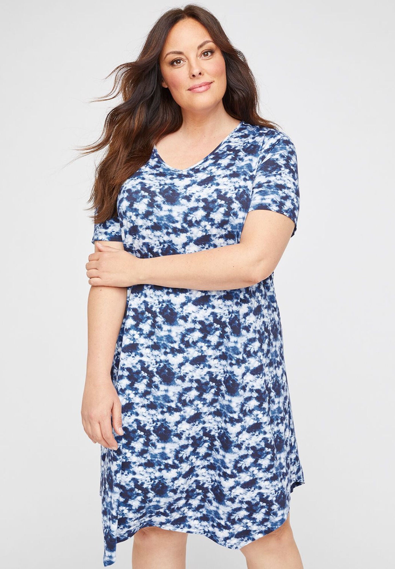 Cape Cod Sleepshirt, NAVY TIE DYE, hi-res image number 0