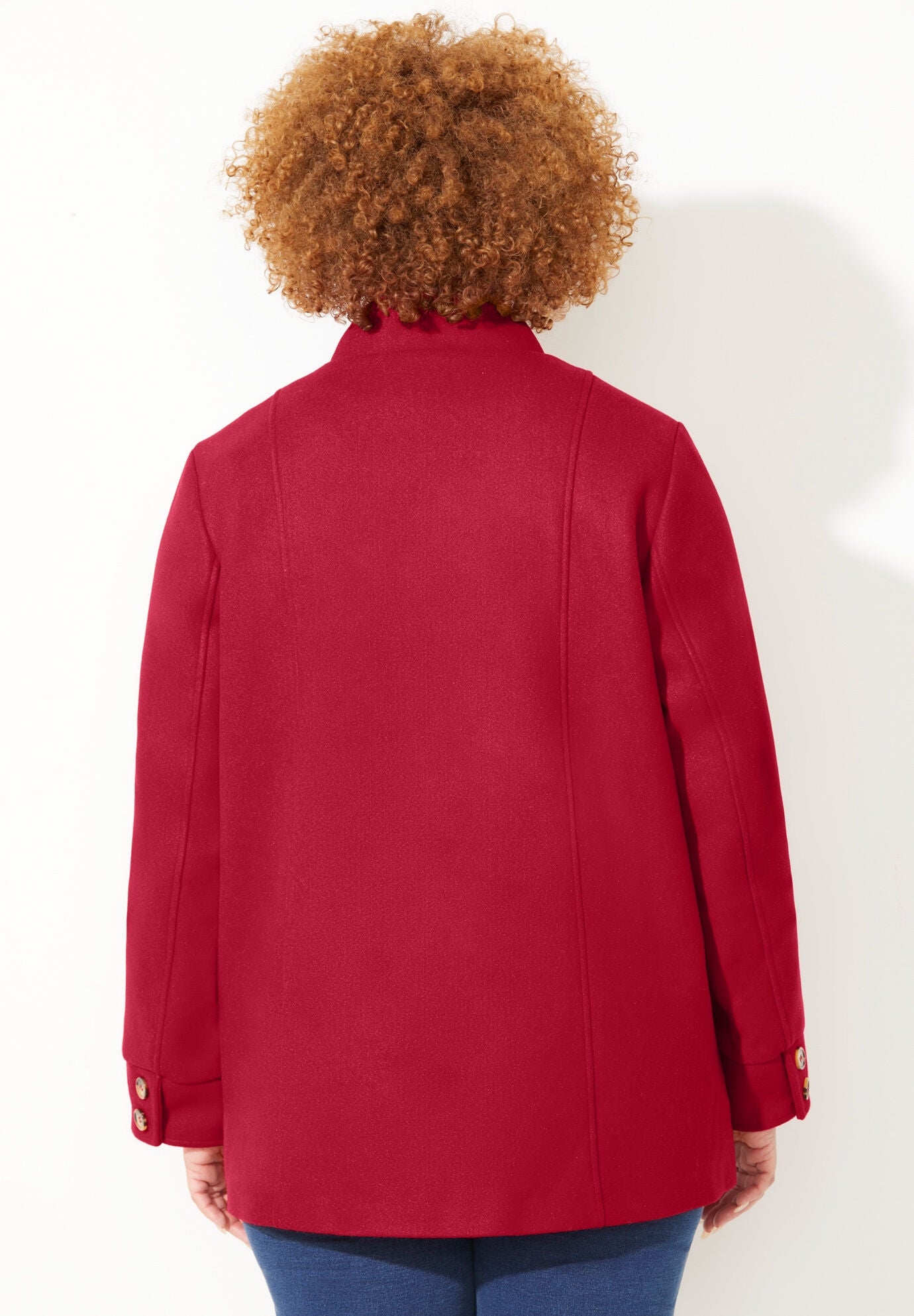Liz&Me&reg; Military Peacoat, CLASSIC RED, on-hover image number 1