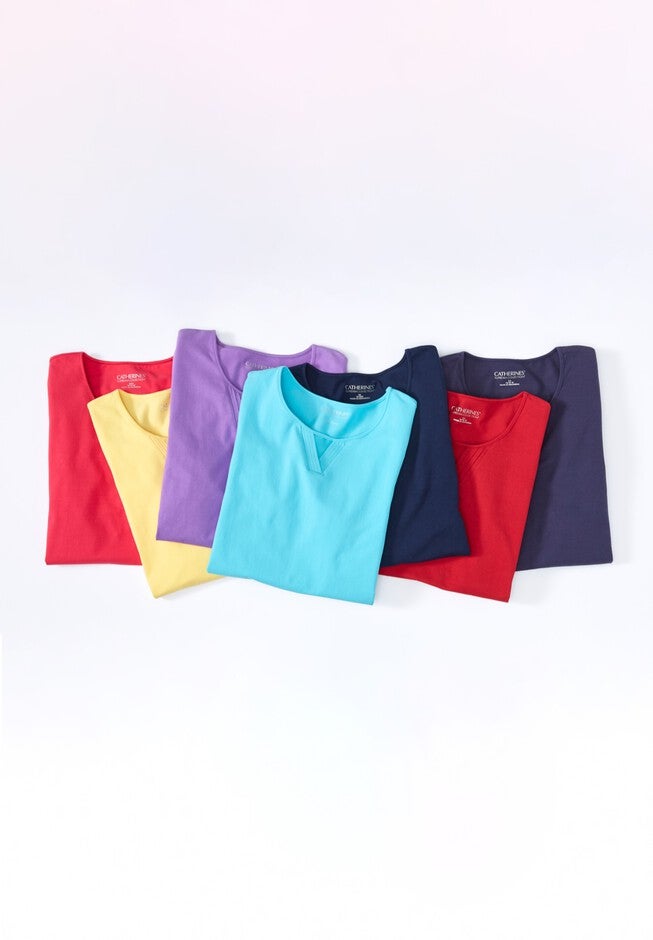 Suprema® Pleat-Neck Tee, , alternate image number 3