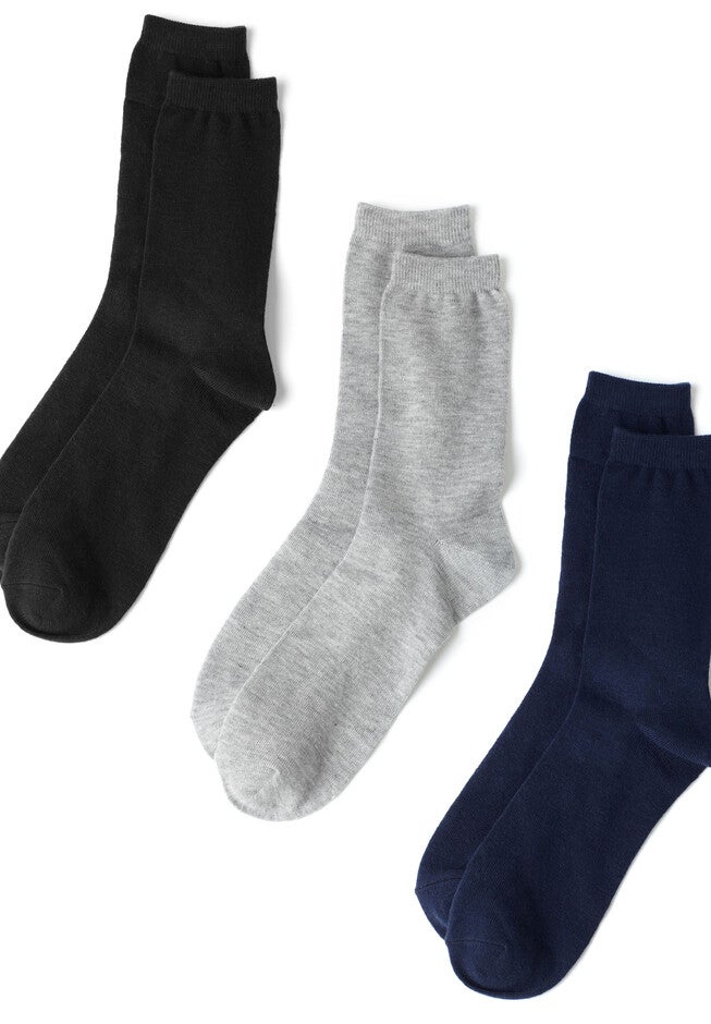 Crew 3-Pack Socks, NAVY, hi-res image number 0