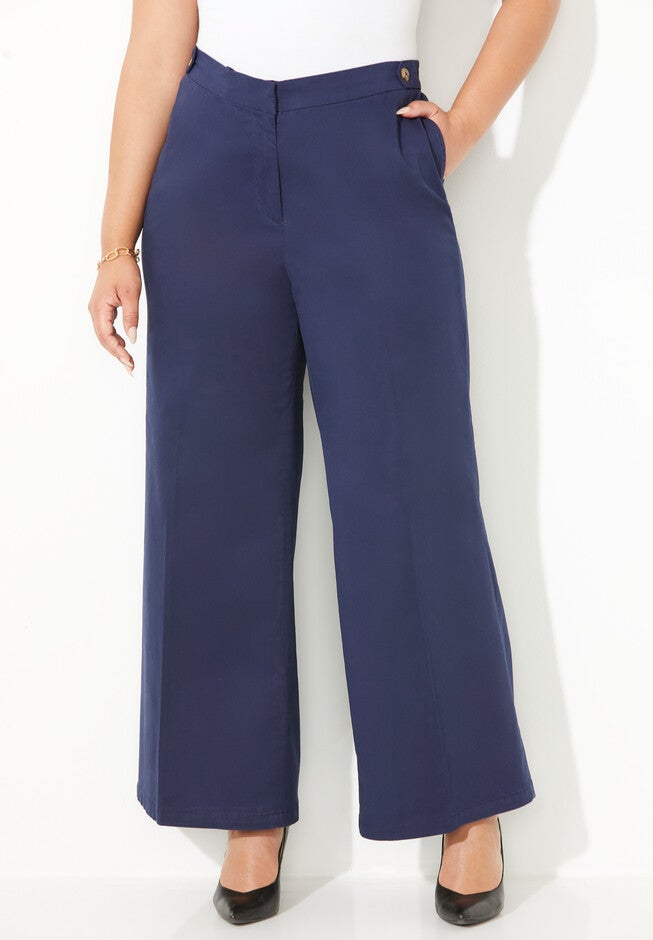 Liz&Me® Wide Leg Trouser, NAVY, hi-res image number null