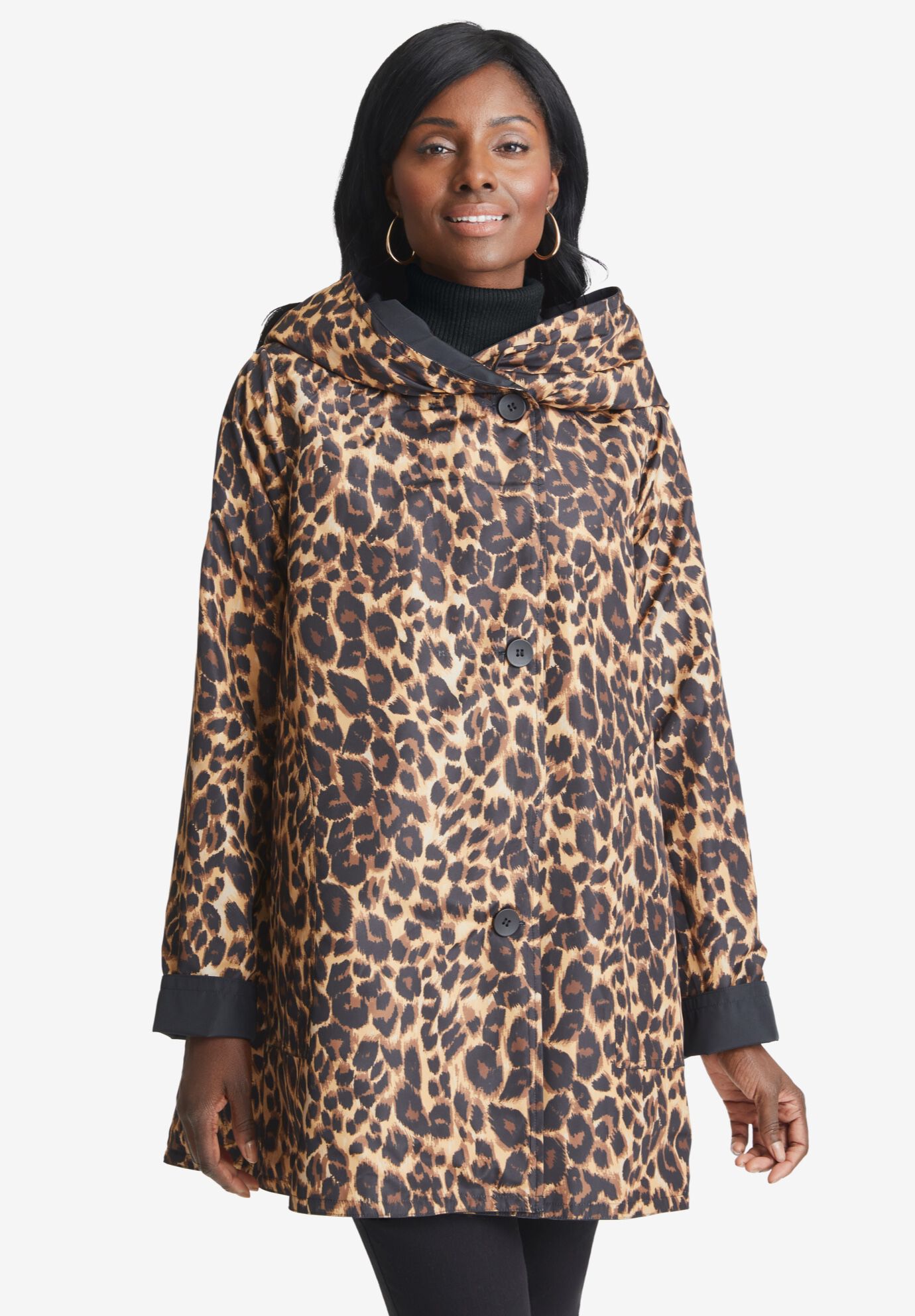 A line raincoat plus size top