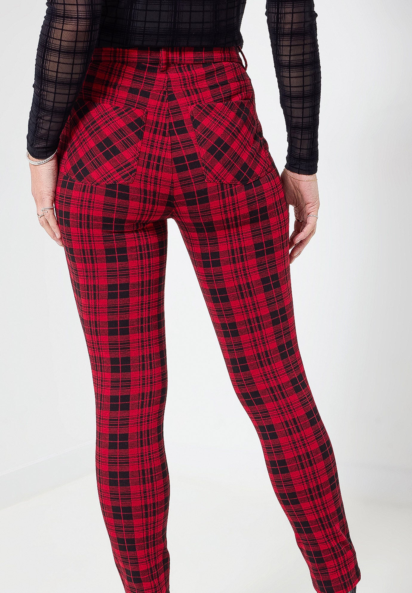 Plaid Legging, RED BOX PLAID, on-hover image number 1