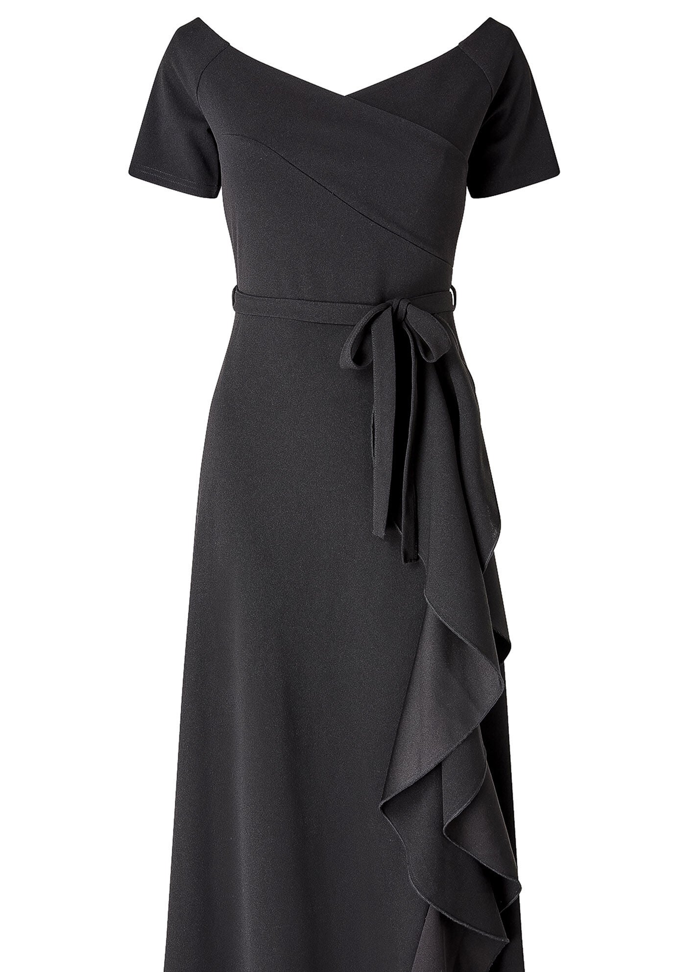 Off The Shoulder Maxi Dress, BLACK, alternate image number 4