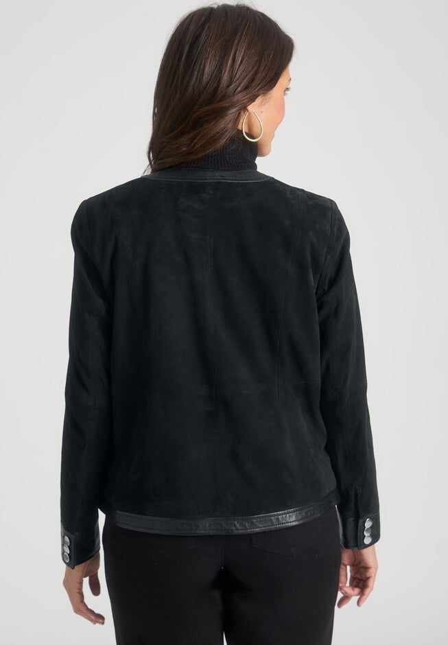 Suede Lady Jacket, BLACK, on-hover image number null