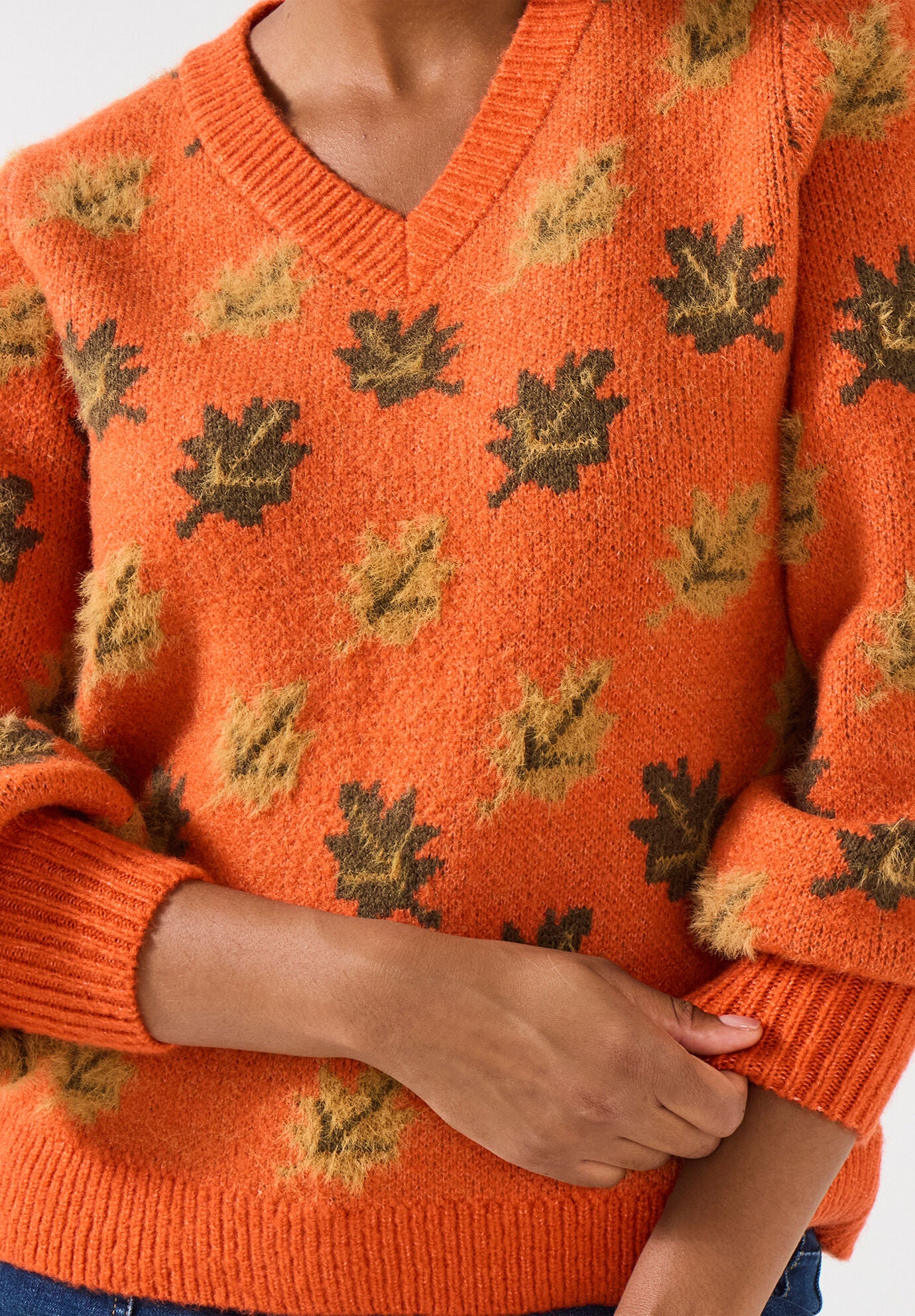 Comfy Leafy Pullover, FALLING LEAF PRINT, alternate image number 2