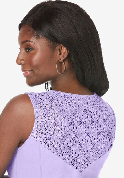 Crochet-Detailed Dress, , alternate image number null