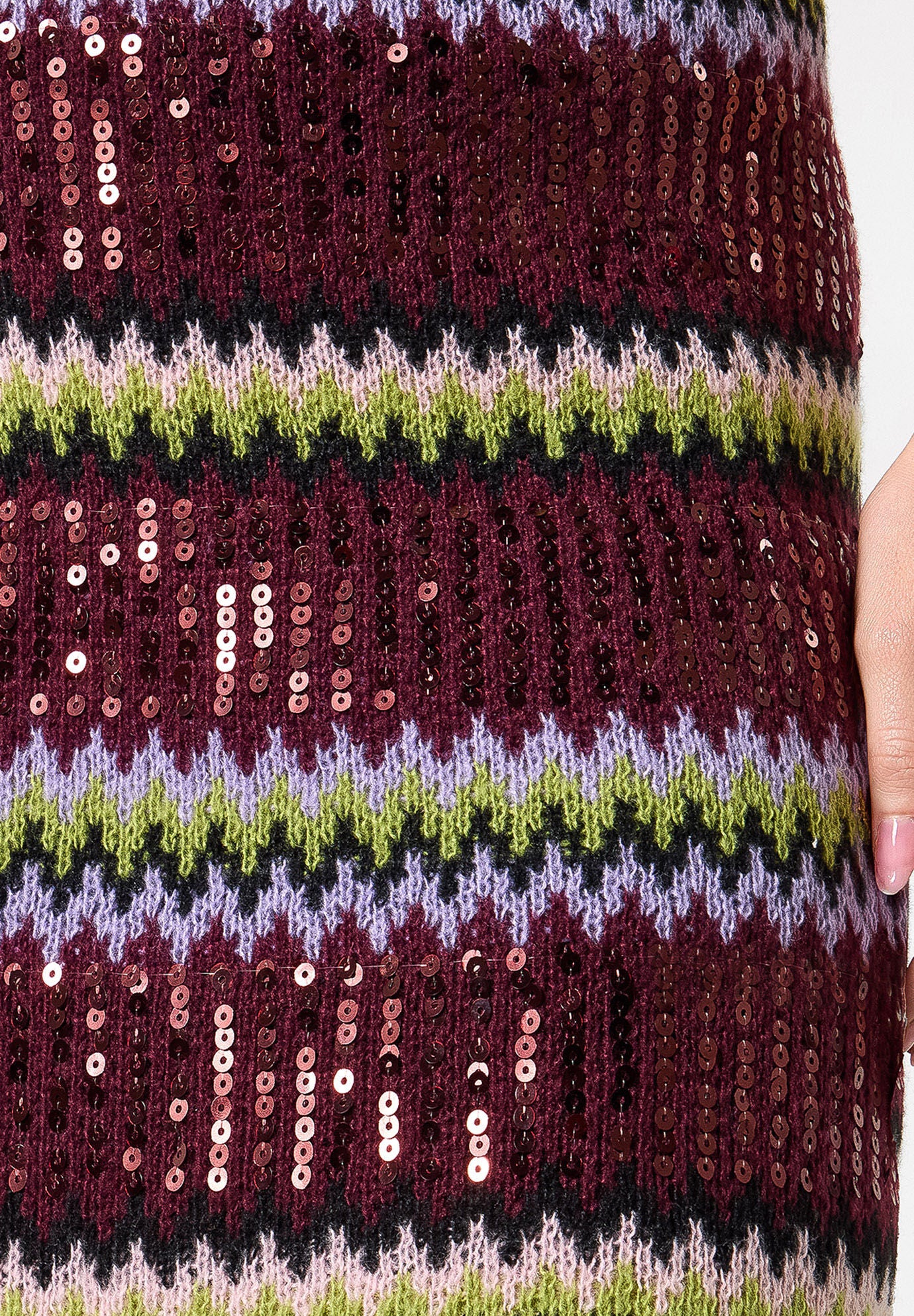 Sequin Sweater Skirt, SEQUIN STRIPES, alternate image number 3