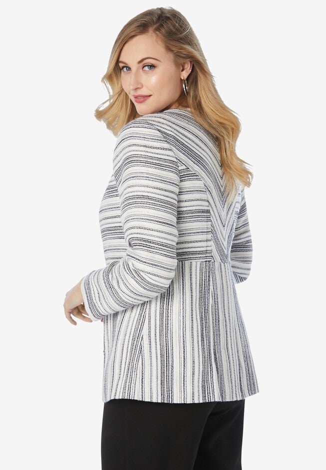 Slubbed Denim Blazer, , alternate image number null