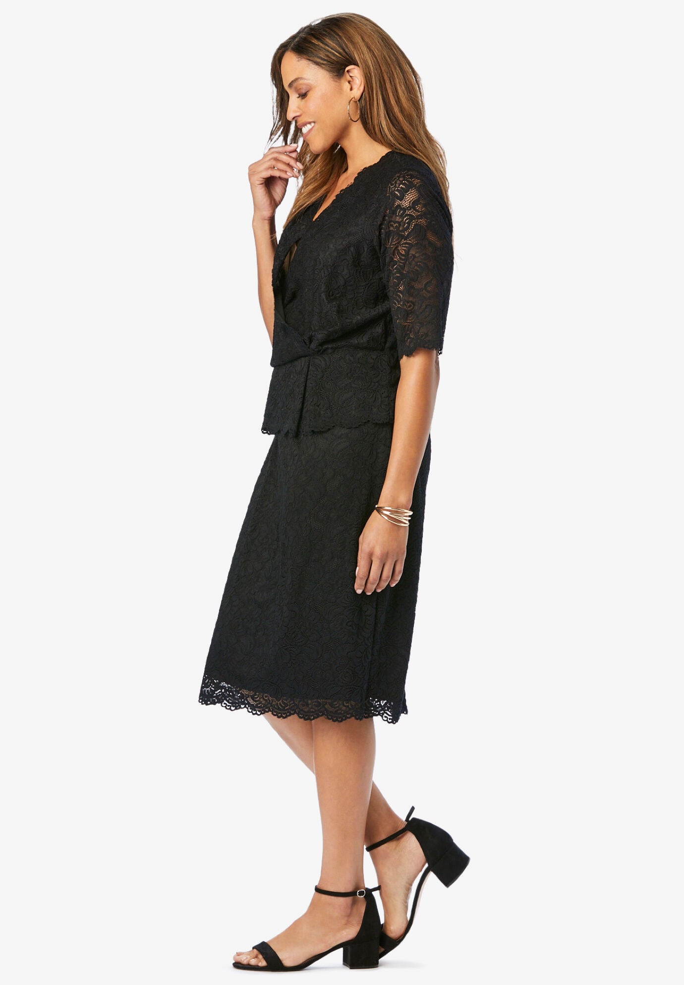 Peplum Lace Dress, , alternate image number 2