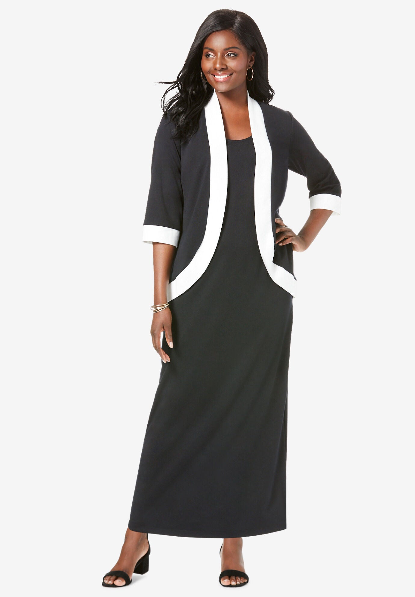 womens plus jacket dresses