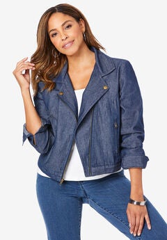 Chambray Moto Jacket