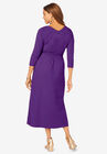 Knit Surplice Midi Dress, , on-hover image number null