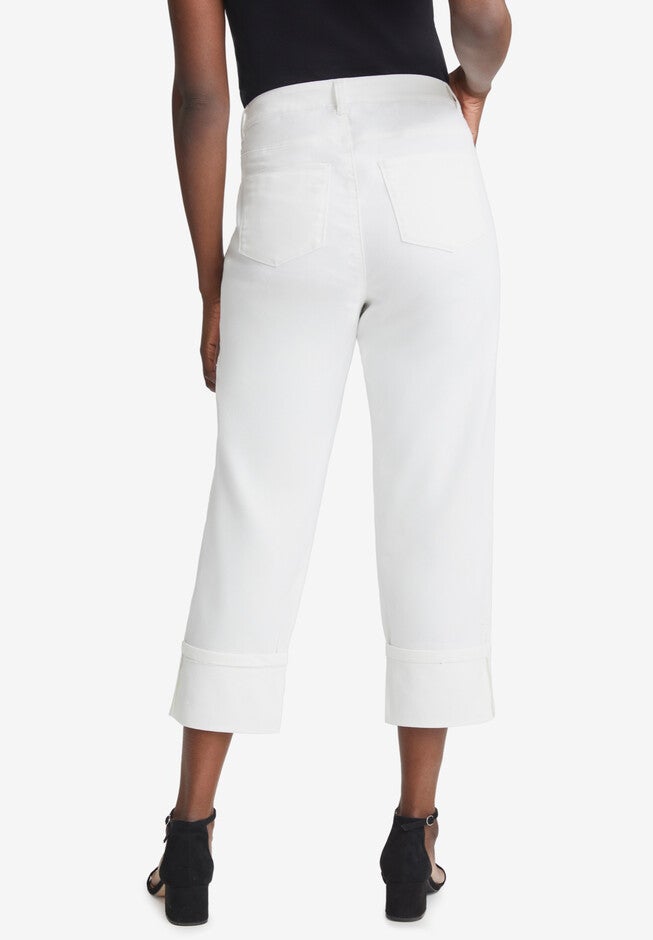 True Fit Stretch Denim Girlfriend Cuff Jean, , alternate image number null