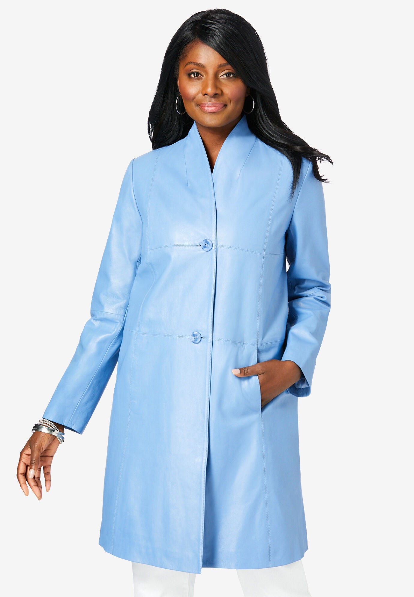 blue swing coat