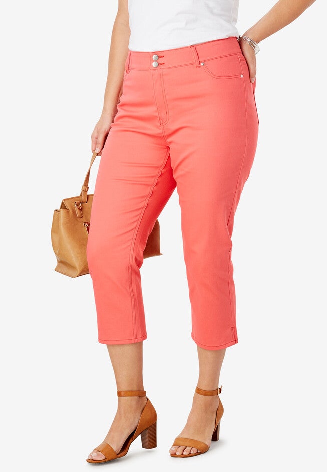 JL Sculpt Denim Capri Pant, , alternate image number 3