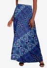 Everyday Knit Maxi Skirt, BLUE BIAS MEDALLION, hi-res image number null