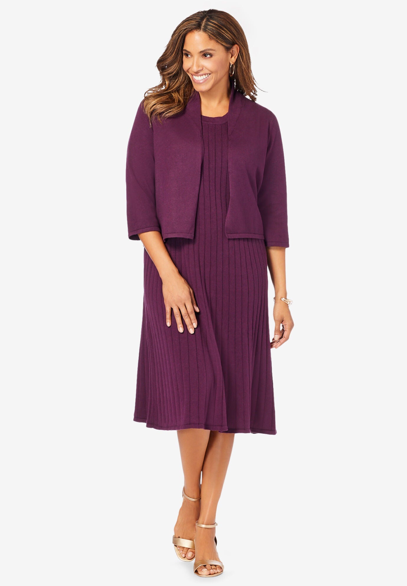Plus Size Women's Jacket Dresses 
