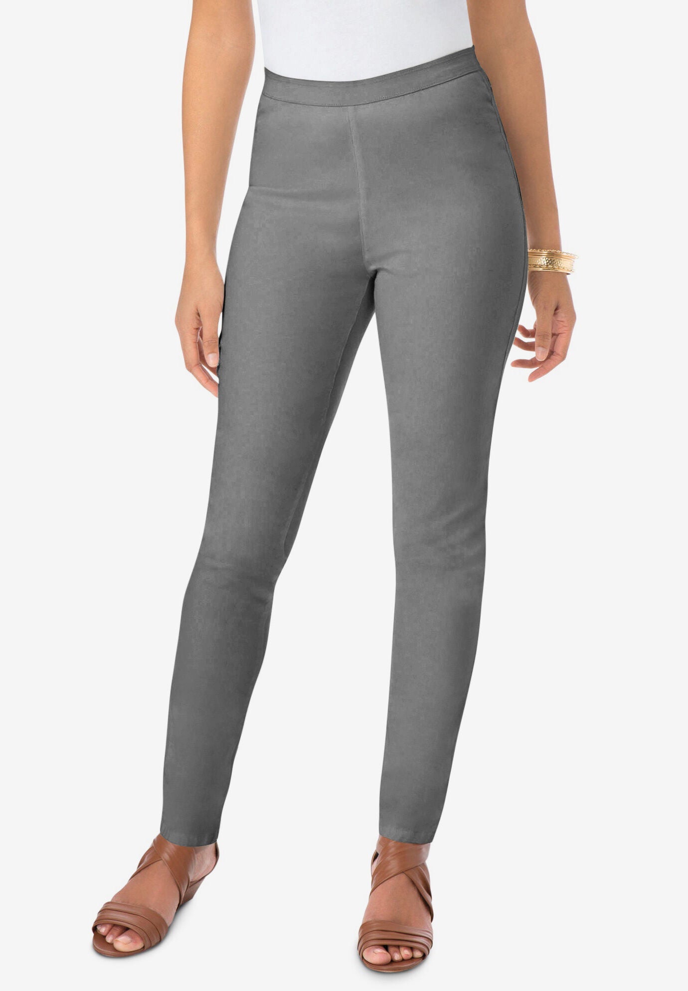 Sandra Black Stretch Skinny Pants Pull-On Jegging Style