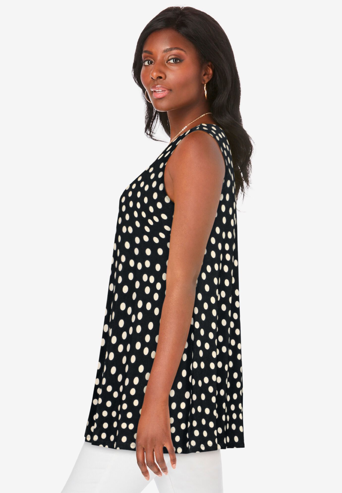 black swing tunic top