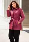 Cinched Waist Leather Jacket, , alternate image number null