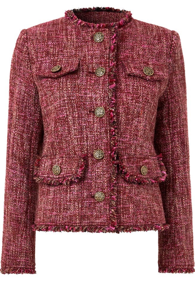 Chic Tweed Lady Jacket, BERRY TWEED, alternate image number null