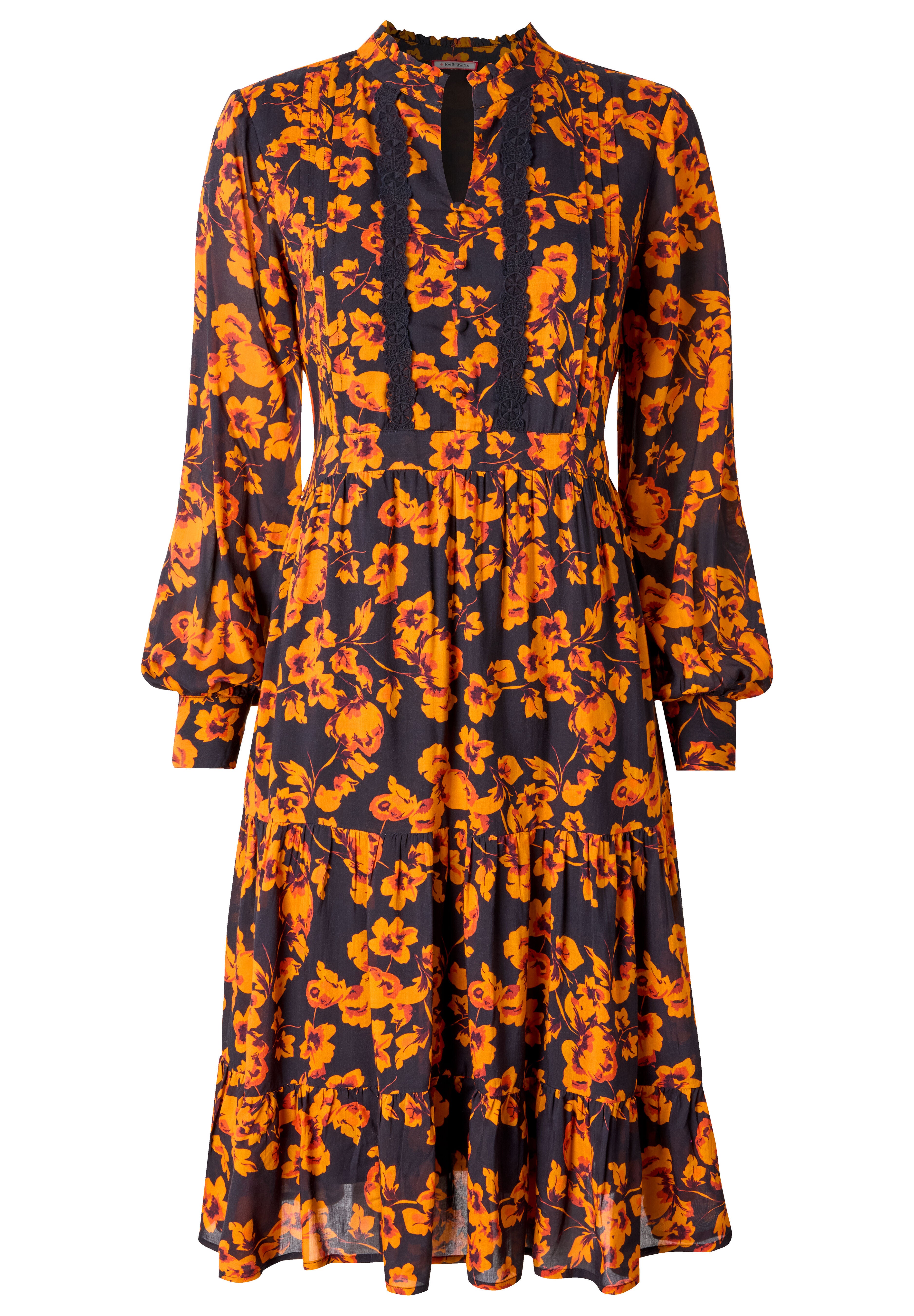 Georgette Peasant Dress, MARIGOLD PETALS, alternate image number 4