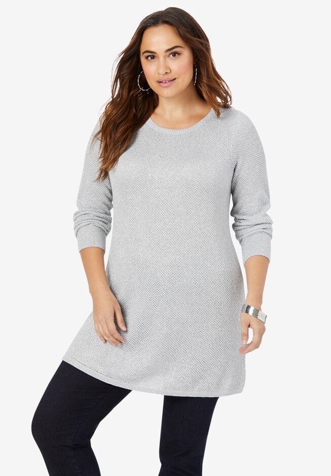 Shimmer Sweater, SILVER, hi-res image number null