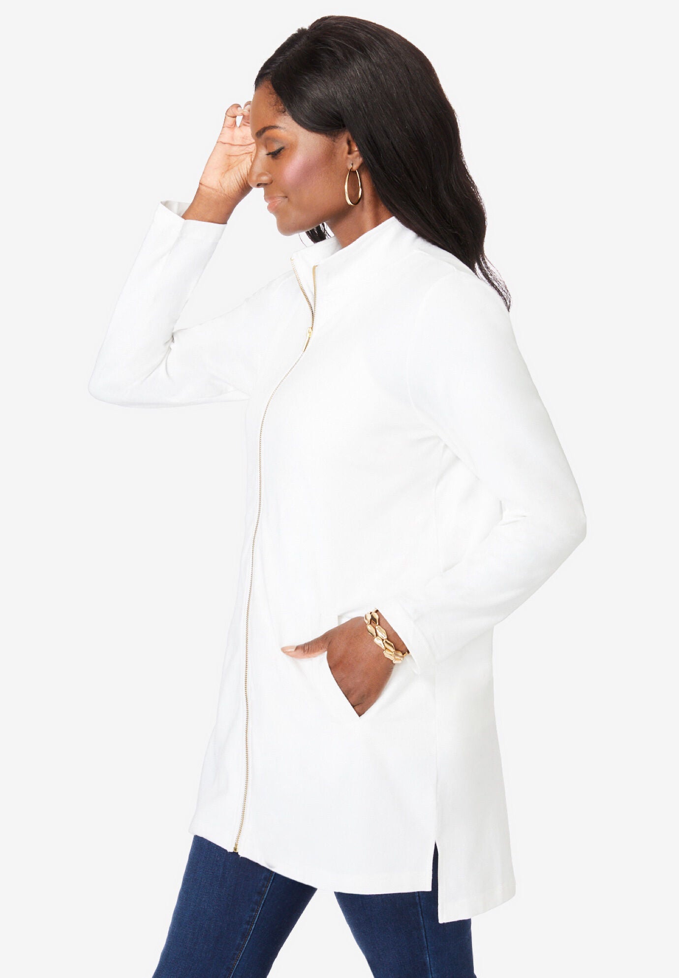 Crop Hi-Low Jacket