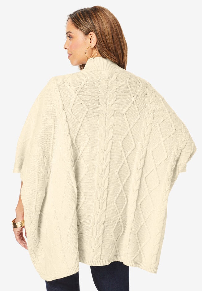 Poncho Zip Sweater, , on-hover image number 1
