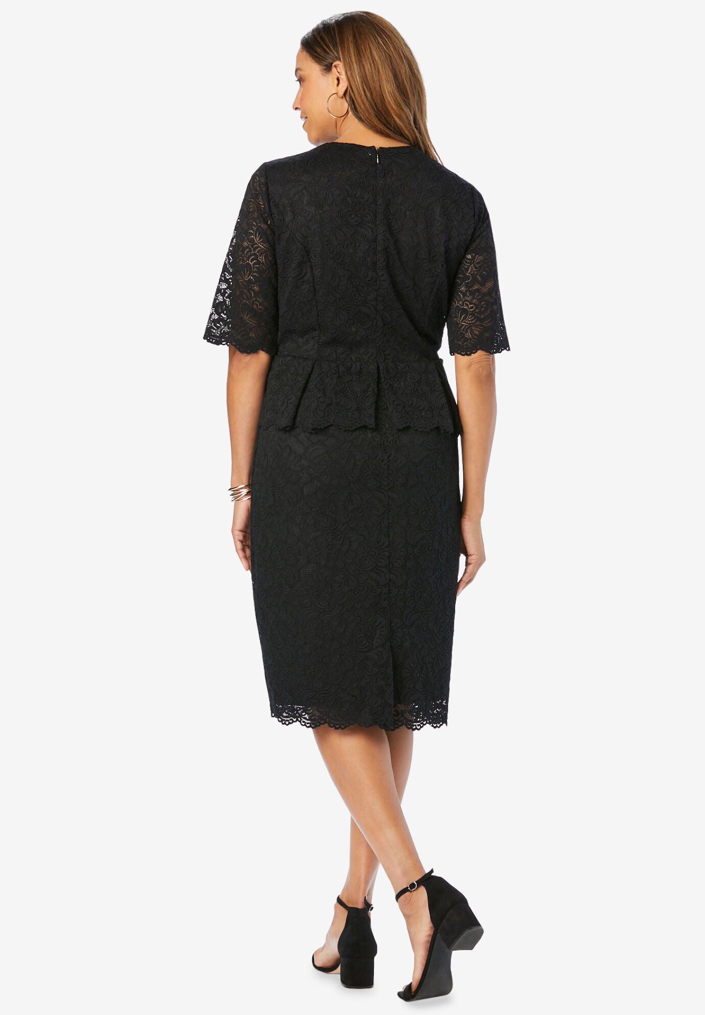 Peplum Lace Dress, , on-hover image number 1