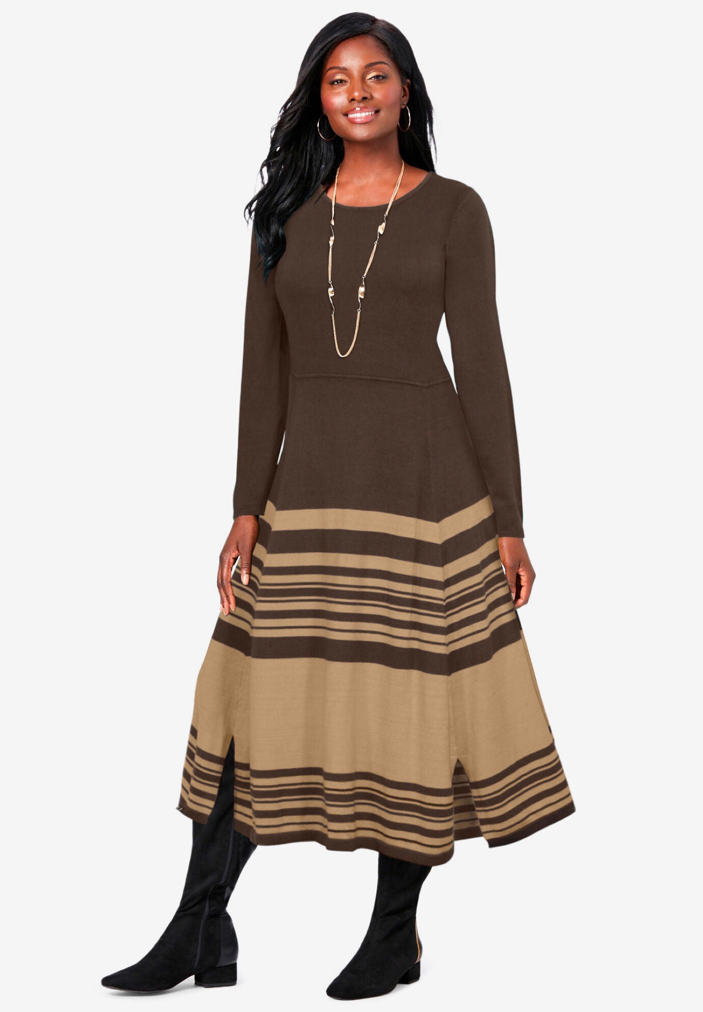 Sweater flare deals dress
