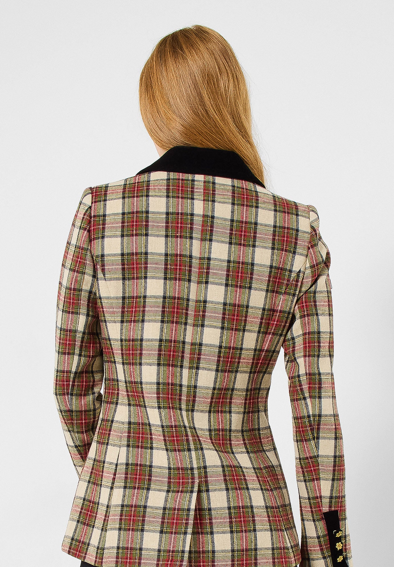Holiday Plaid Blazer, RED CHECK PLAID, alternate image number 3