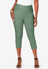 Comfort Waist Capris, OLIVE DRAB, hi-res image number null