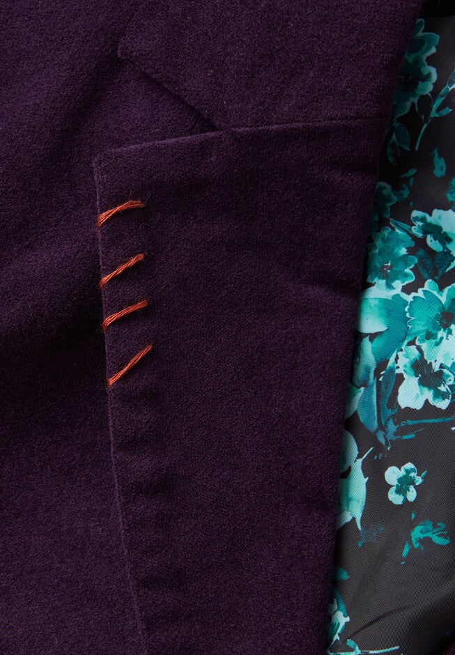 Moleskin Blazer, PURPLE PENNANT, alternate image number 4