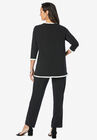Notch Neck Knit Pant Set, , on-hover image number null