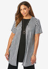 Knit Collarless Topper, , hi-res image number null