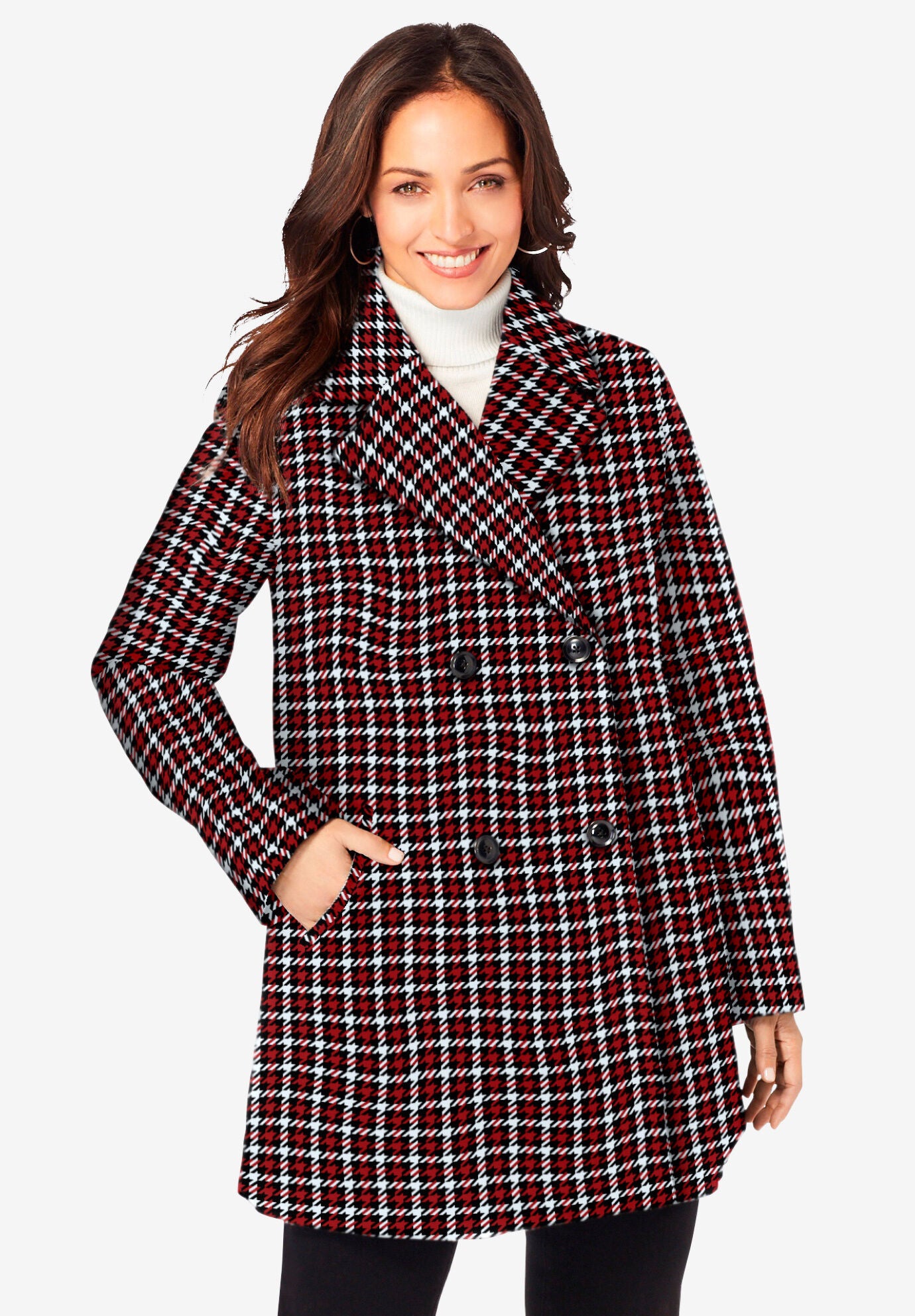 light blue wool coat plus size