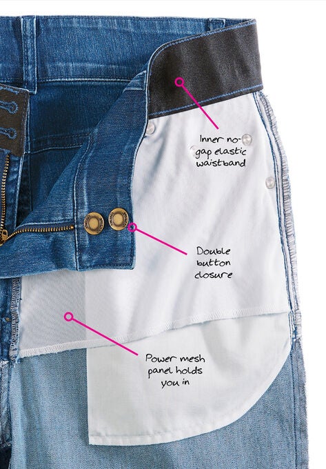 Tummy Control Denim Skirt, , alternate image number null