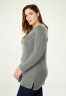 Ribbed Pullover Tunic Sweater, , alternate image number null
