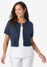Jewel-Neck Shrug, NAVY, hi-res image number null