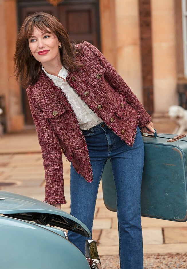 Chic Tweed Lady Jacket, BERRY TWEED, hi-res image number null