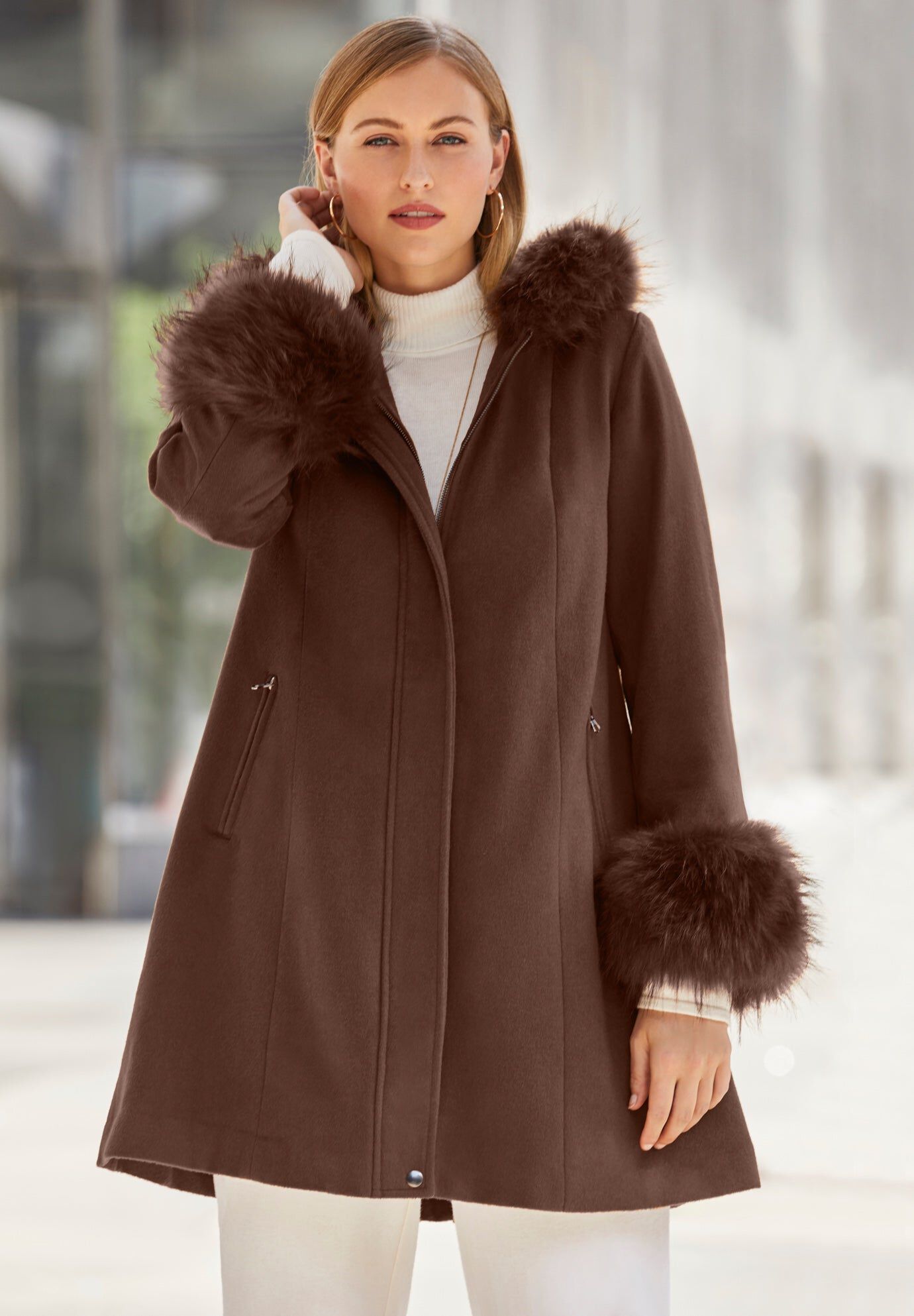 Shaggy Faux Fur Coat | Jessica London