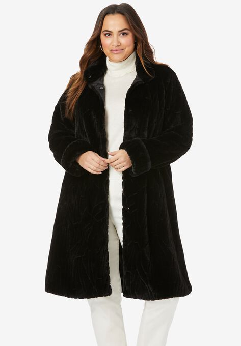 Faux Fur Swing Coat