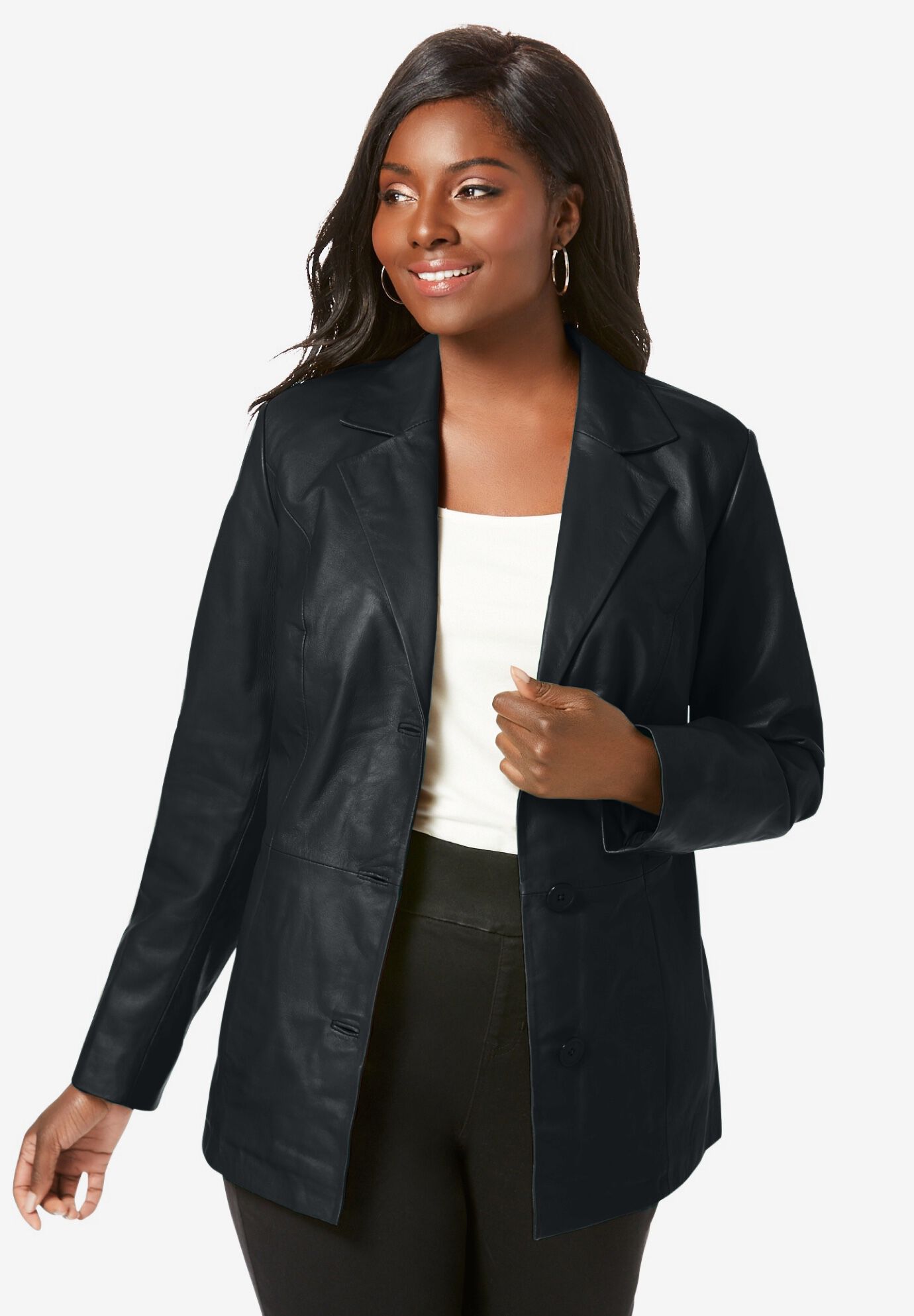 Plus Size Leather Jackets Coats for Women Jessica London