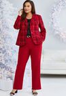 Wool-Blend Peplum Blazer, , alternate image number null