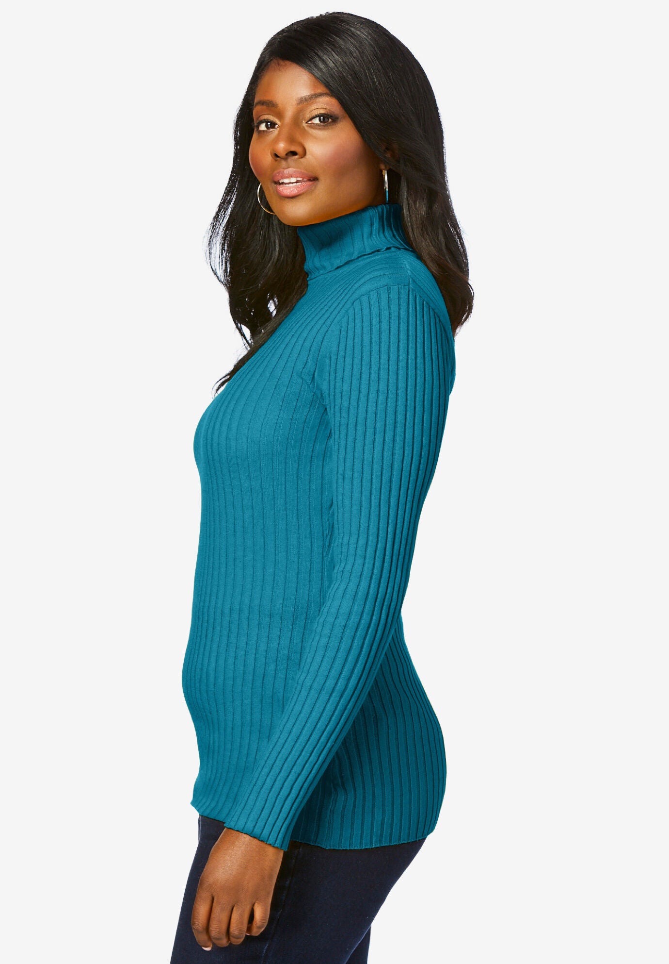 Cotton ribbed on sale turtleneck sweater