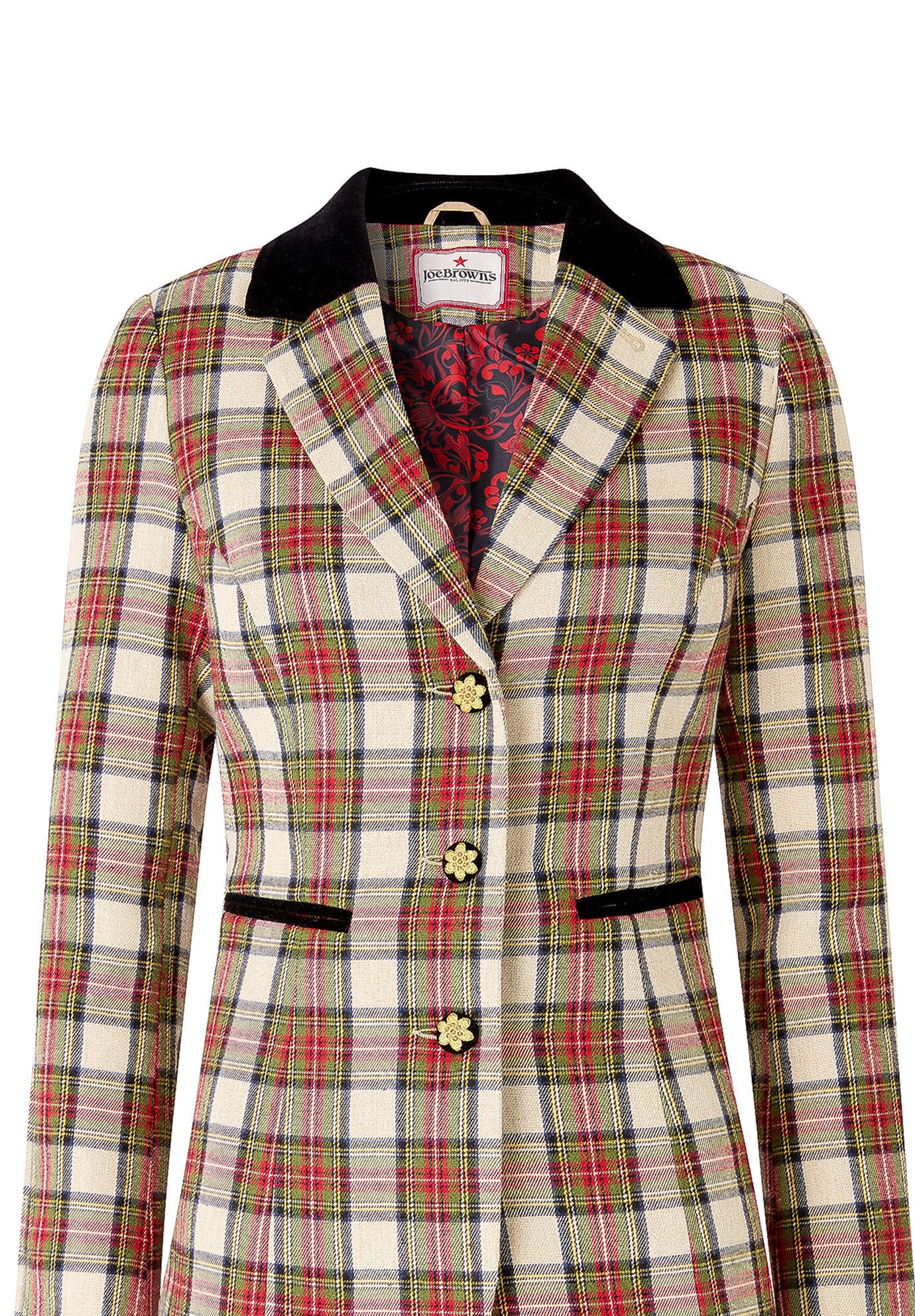 Holiday Plaid Blazer, RED CHECK PLAID, alternate image number 4
