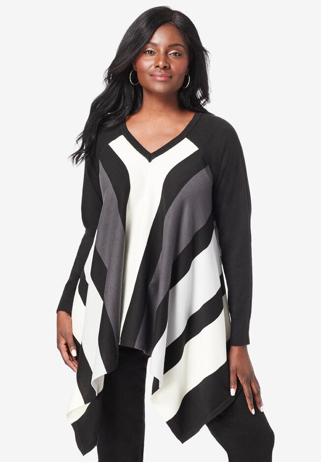 Sharktail Pullover Sweater, BLACK, hi-res image number null